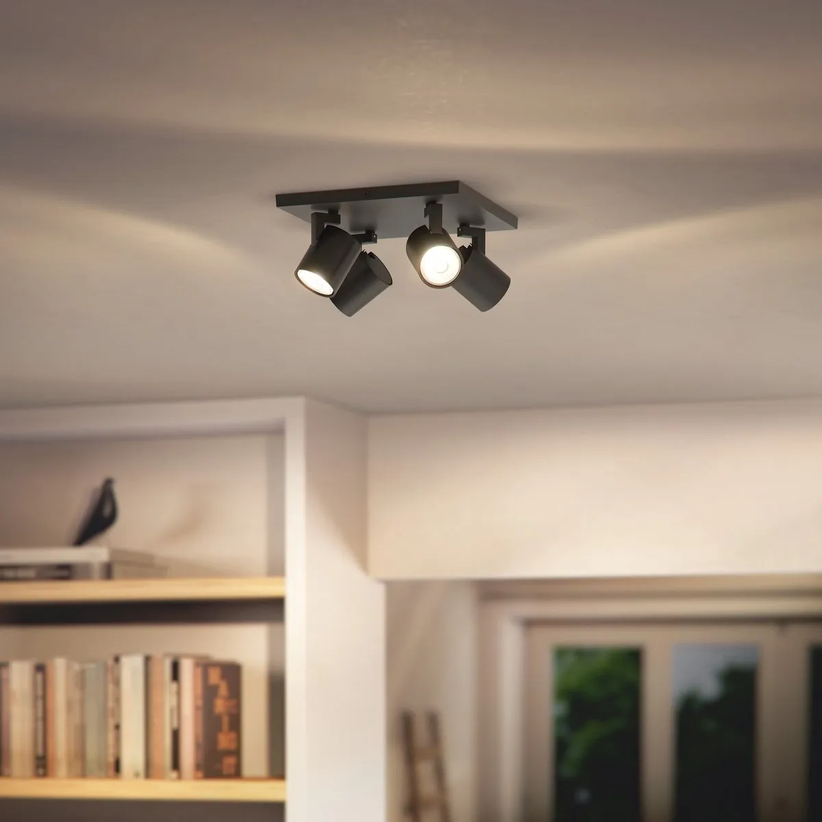 Philips Runner 4-lichts Opbouwspot - Zwart