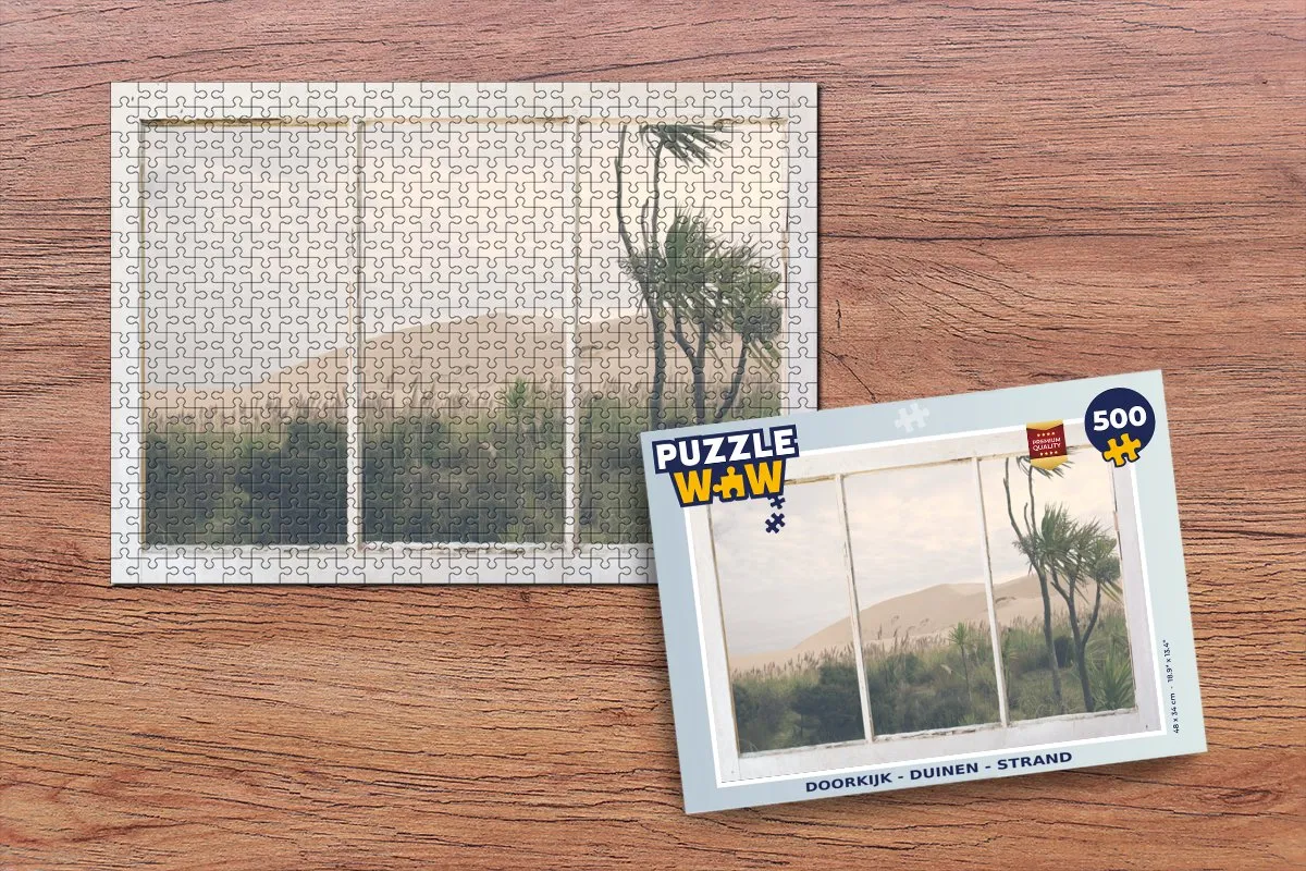 PuzzleWow Doorkijk Duin Strand Legpuzzel 500 Stuks - Multicolor