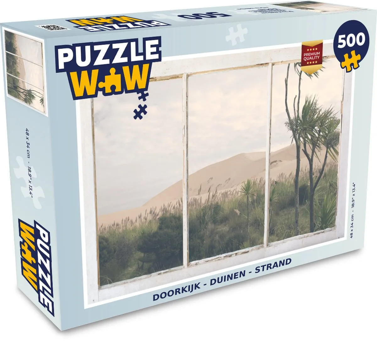 PuzzleWow Doorkijk Duin Strand Legpuzzel 500 Stuks
