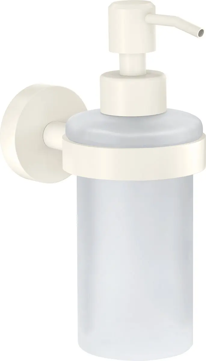 Tesa Moon White Zeepdispenser 200ml - Wit Glas