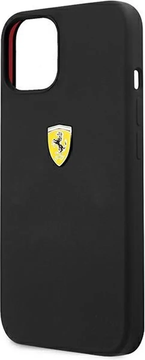 Ferrari Silicone Back Case iPhone 13 Mini - Zwart