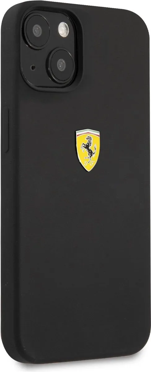 Ferrari Silicone Back Case iPhone 13 Mini - Zwart