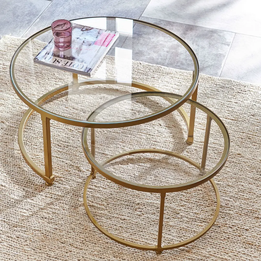 Loberon Caraman Salontafel Set 2 Stuks Ø70cm - afbeelding 3 van 5