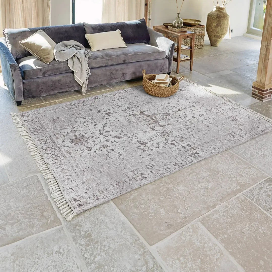 Loberon Delpheer Vloerkleed - bruin/beige - afbeelding 6 van 6