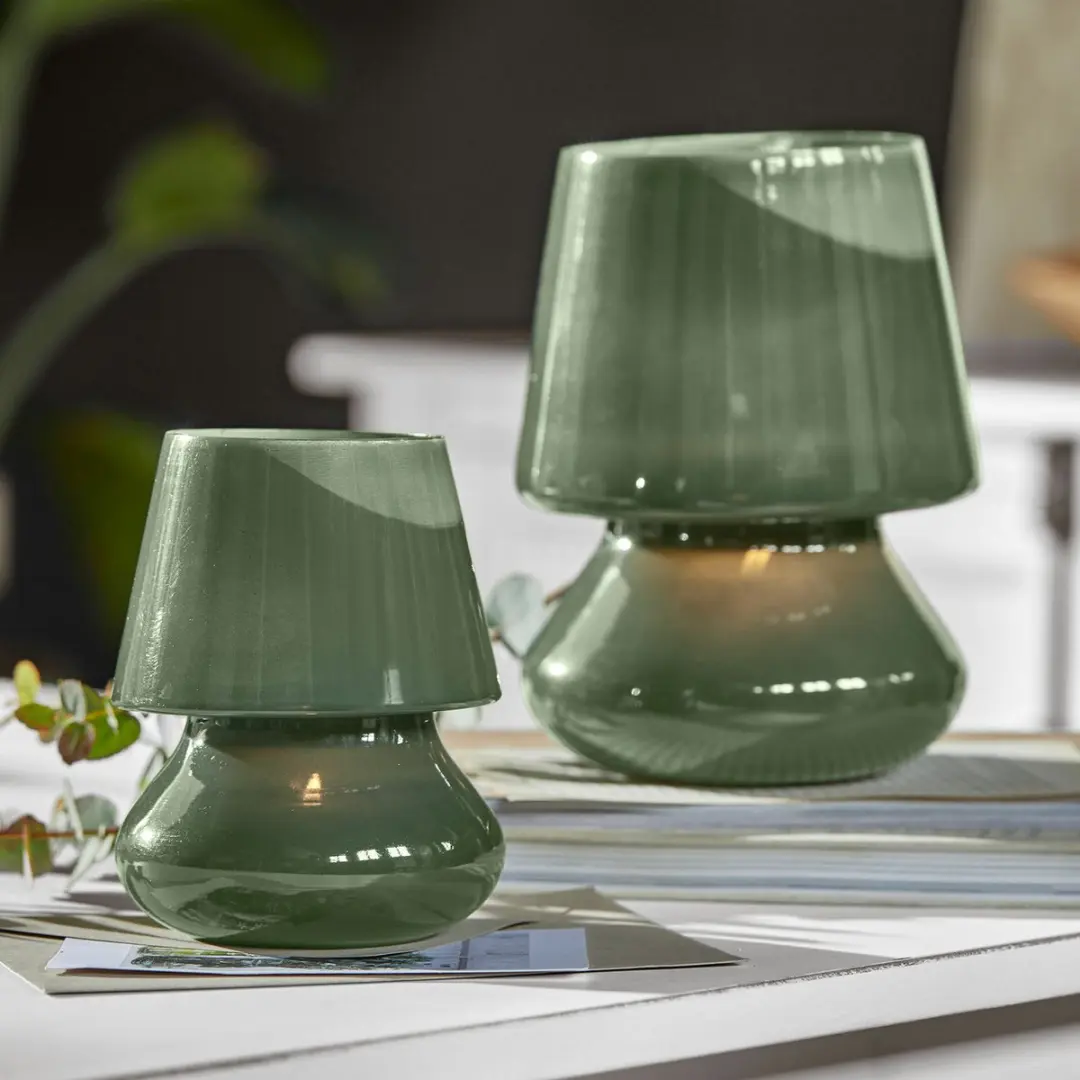 Loberon Sorrivella Windlichtjes 2 Stuks - Groen - afbeelding 2 van 4