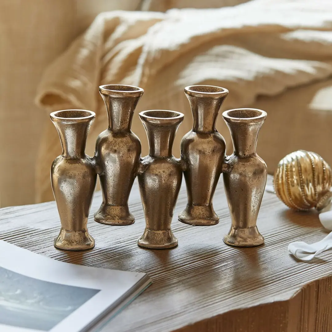 Loberon Soretta Vaas - champagne - afbeelding 4 van 4