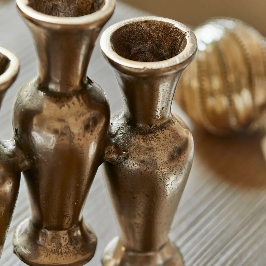 Loberon Soretta Vaas - champagne - afbeelding 3 van 4