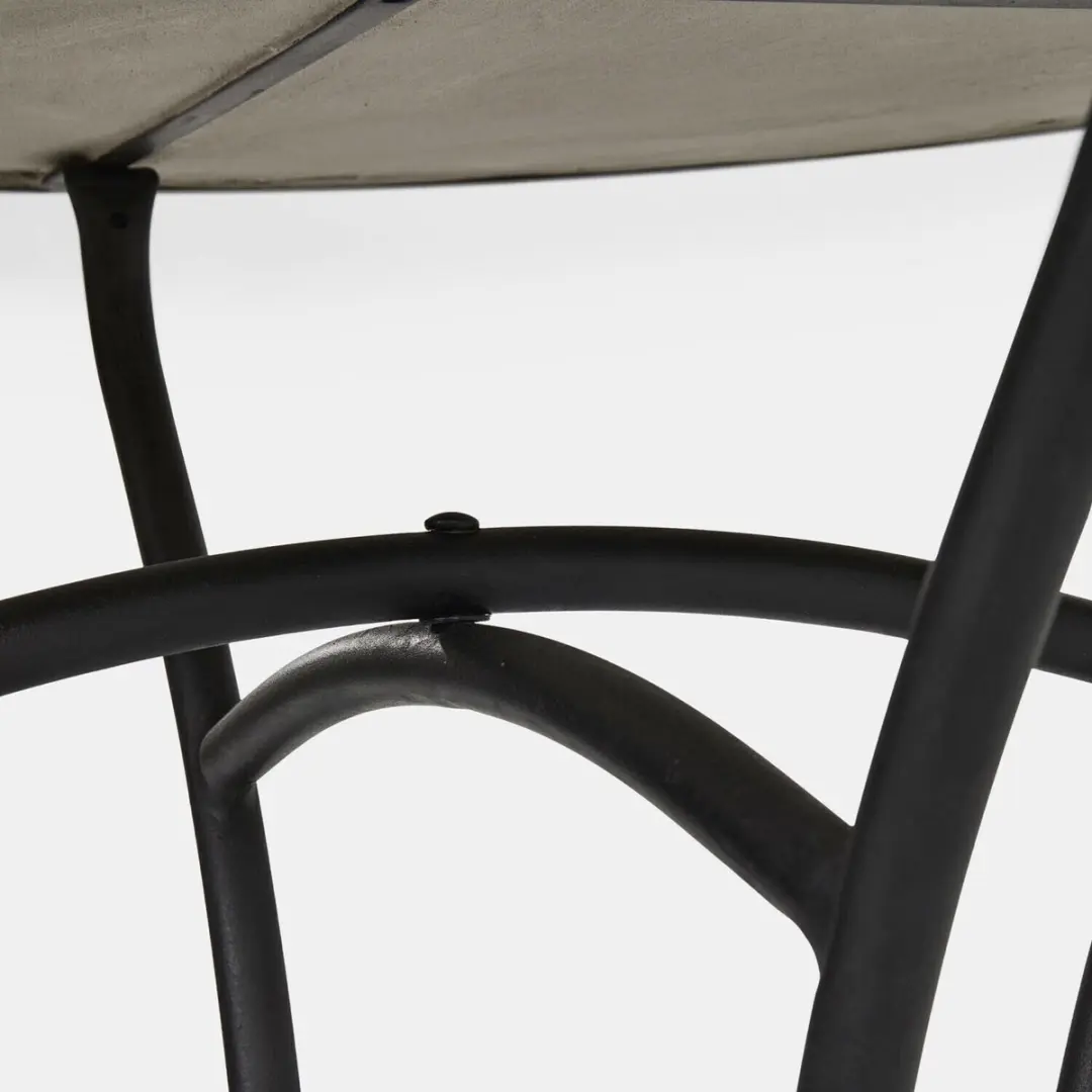 Loberon Giulessa Tafel 60cm - 6 Personen - Zwart/Wit/Blauw - afbeelding 6 van 6