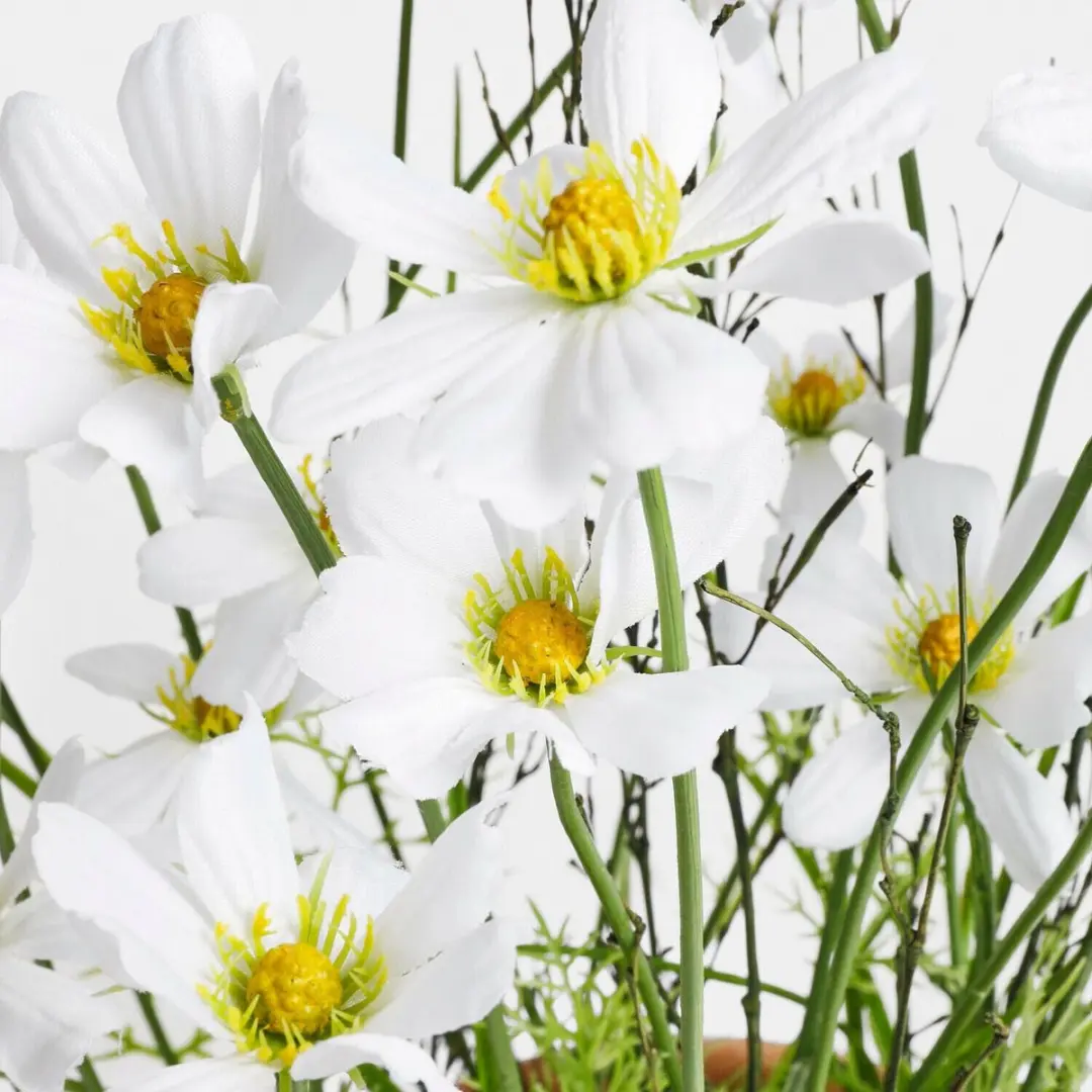 Loberon Decoratieve Potplant Harmoise - Wit/Groen/Geel - afbeelding 5 van 5
