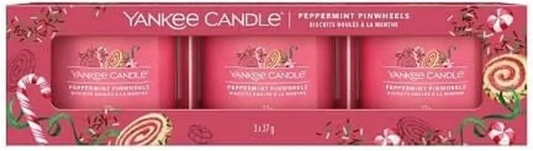 Yankee Candle Peppermint Pinwheels Geurkaars - 80 Branduren - afbeelding 6 van 6