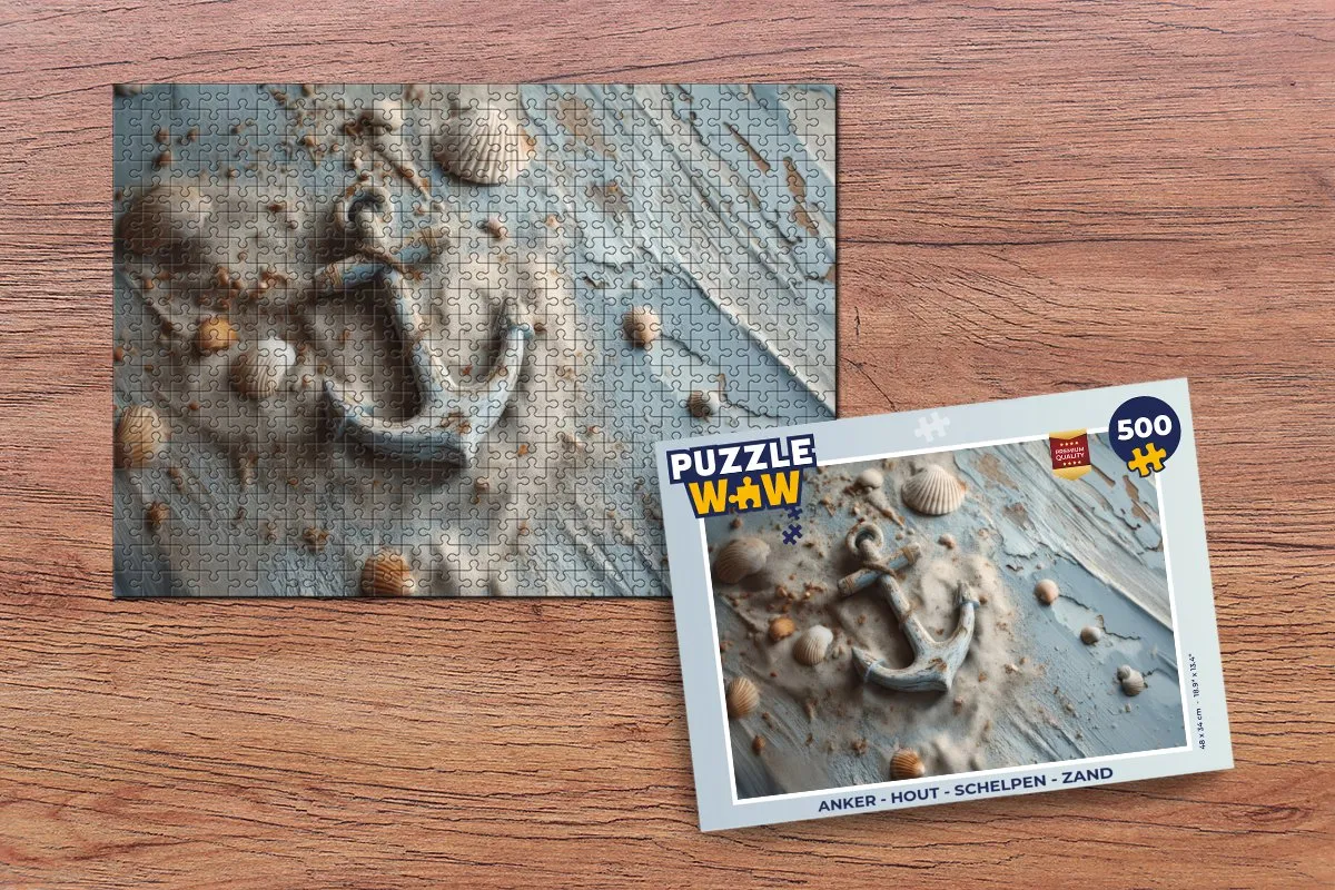 PuzzleWow Anker Schelpen Zand Legpuzzel 500 Stuks