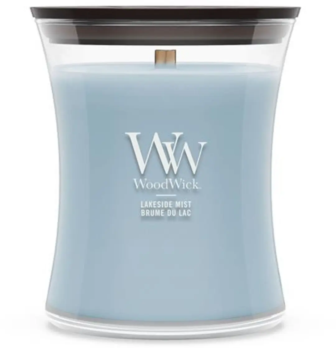 WoodWick Hourglass Geurkaars Lakeside Mist - 60 branduren - afbeelding 5 van 5