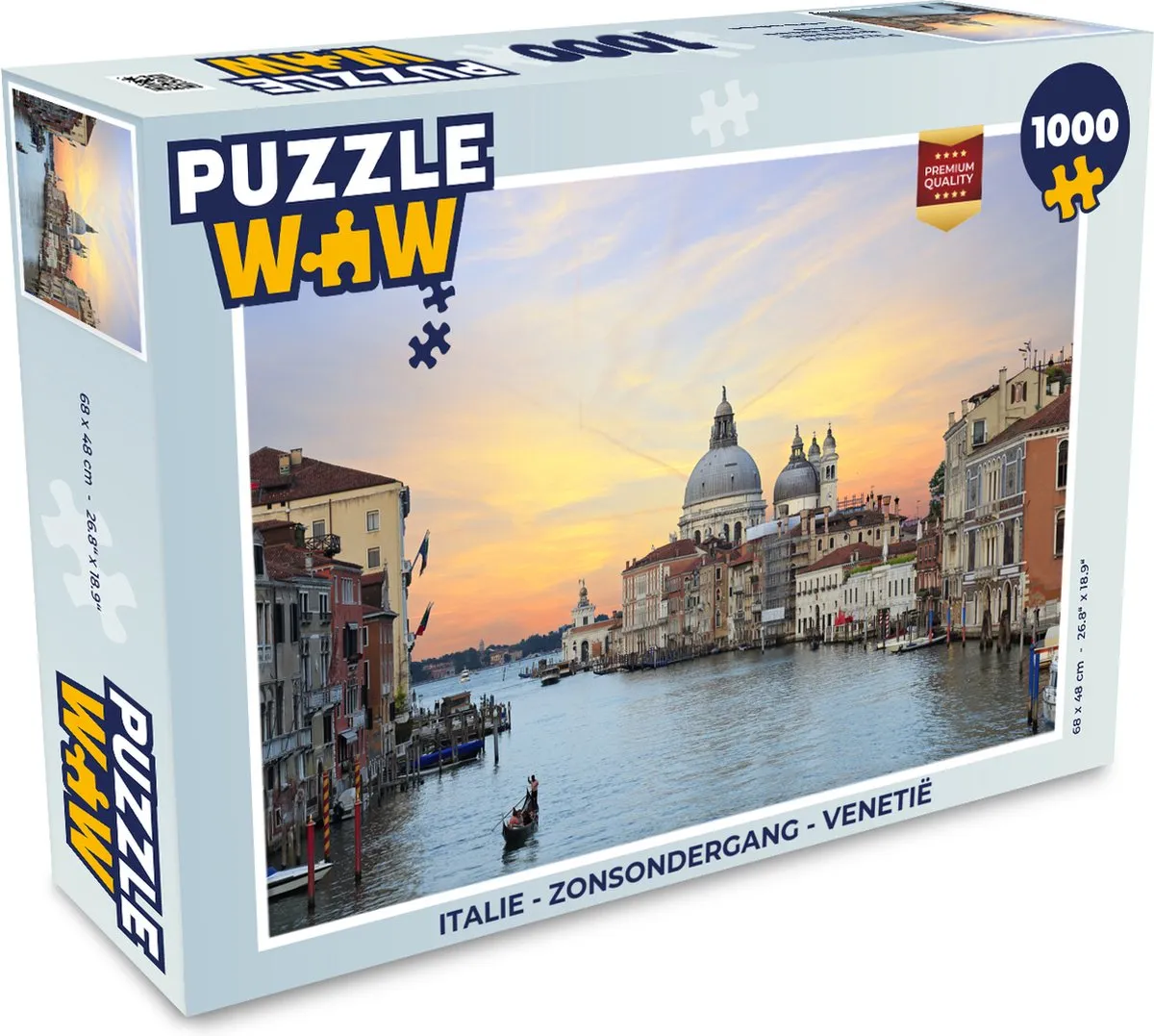 PuzzleWow Legpuzzel Italië Zonsondergang Venetië 1000 Stuks