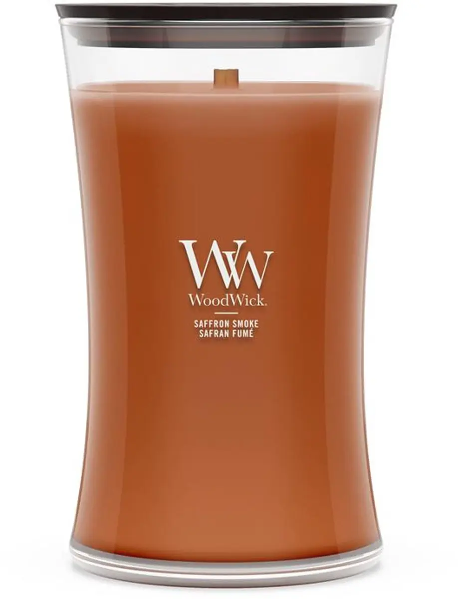 WoodWick Hourglass Saffron Smoke Geurkaars - 130 Branduren - afbeelding 5 van 6