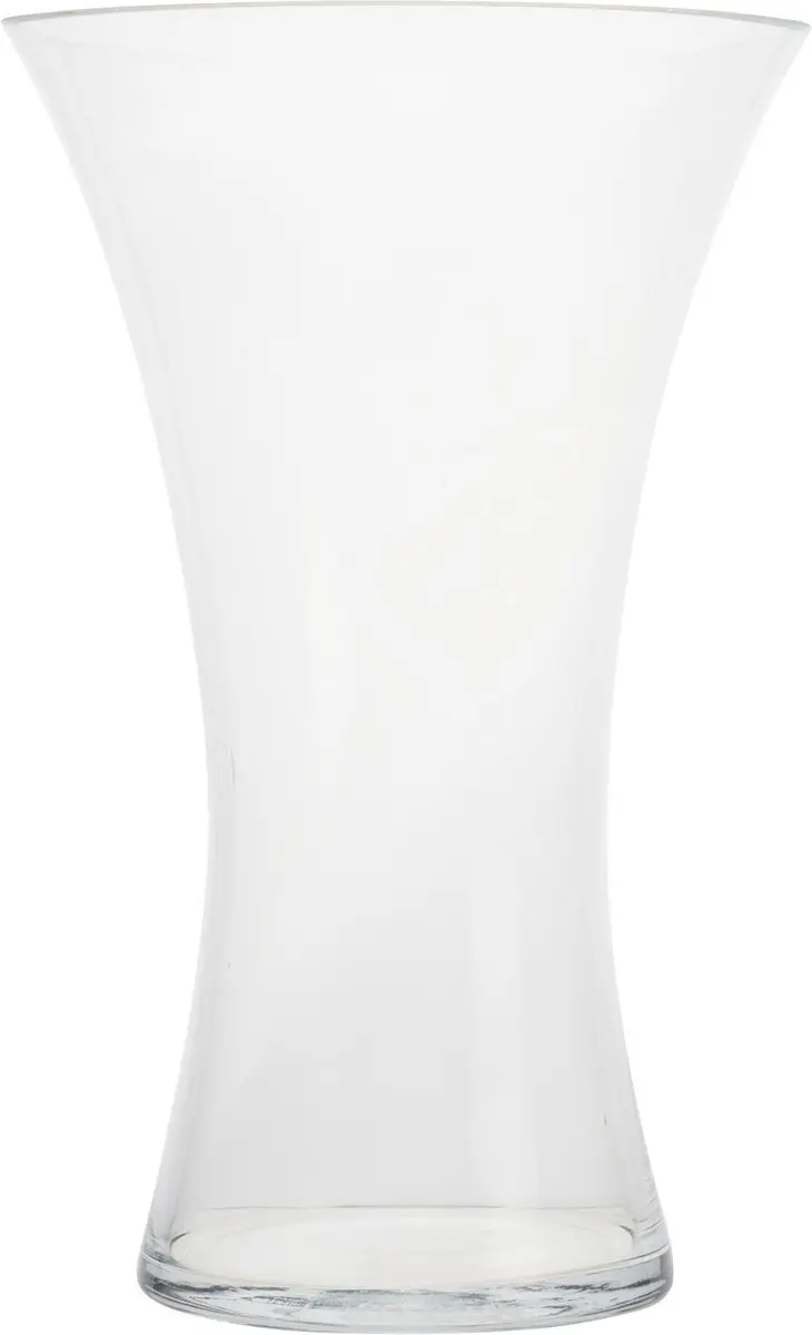Trompet vaas glas transparant 15 x 24 cm