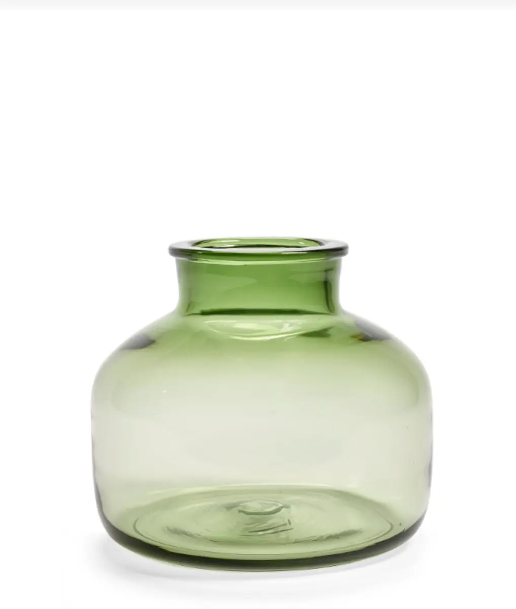 Serax Vaas-Vaas voor Bloemen Glas Groen D 25 cm H 22 cm