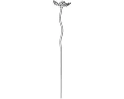 Serax Kris Van Assche Josephine bloem poppy D7cm L40cm transparant