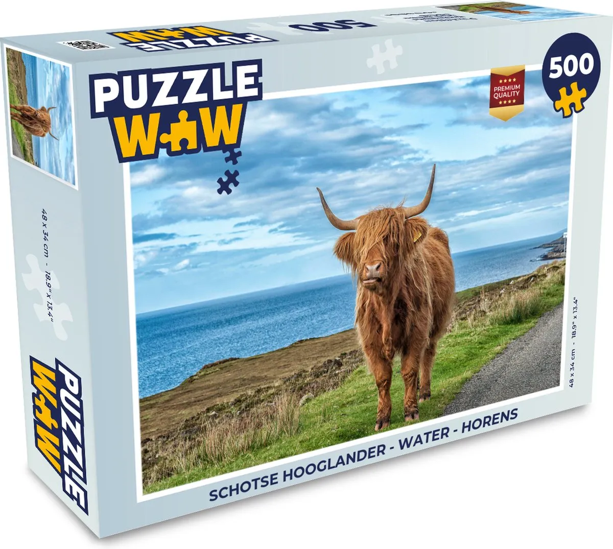 PuzzleWow Schotse Hooglander Legpuzzel 500 Stuks