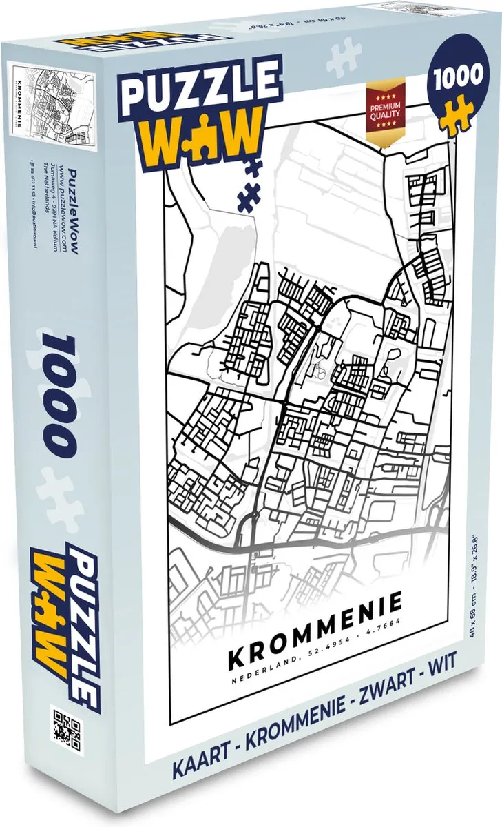 PuzzleWow Krommenie Legpuzzel 1000 Stuks - Multicolor