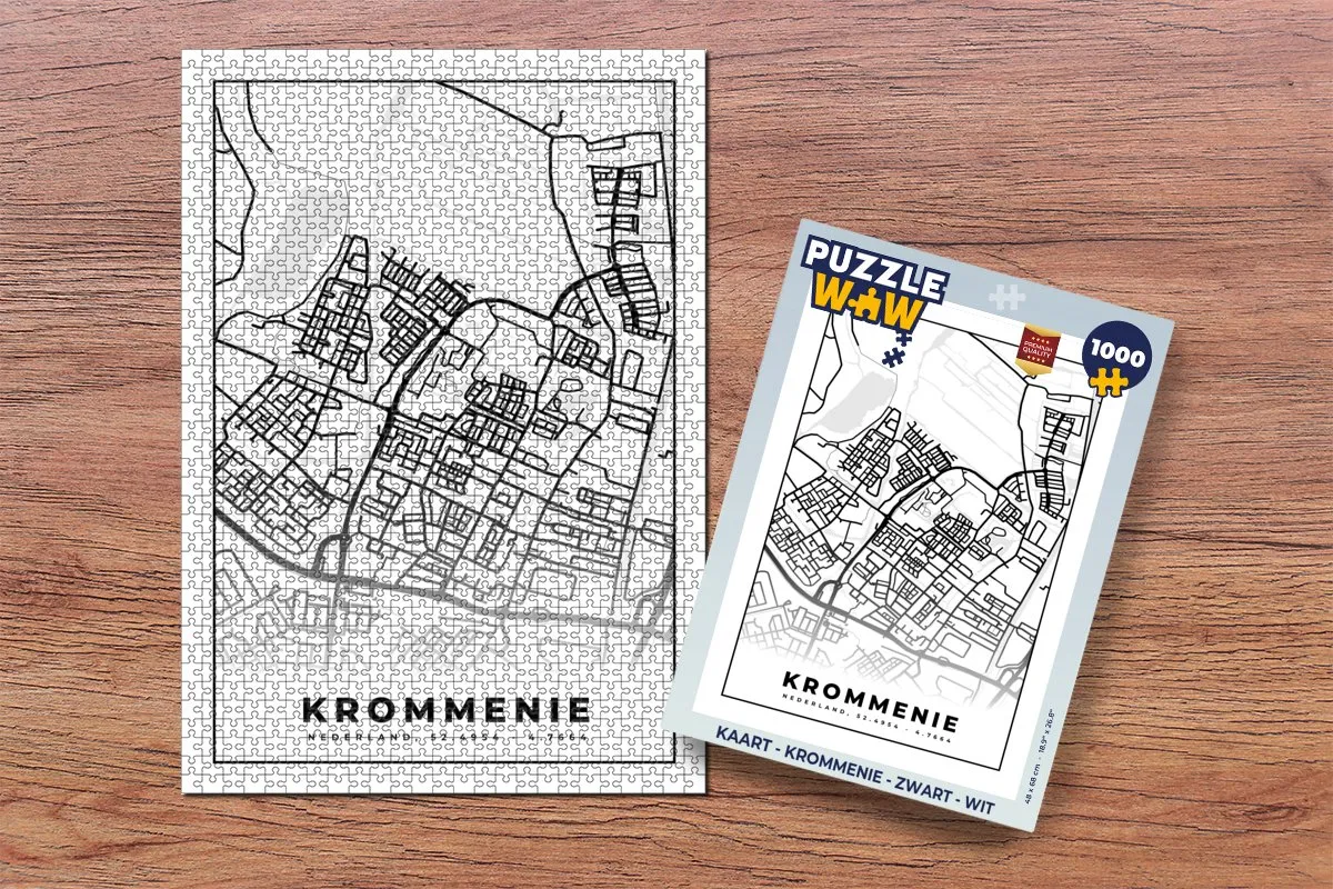 PuzzleWow Krommenie Legpuzzel 1000 Stuks - Multicolor