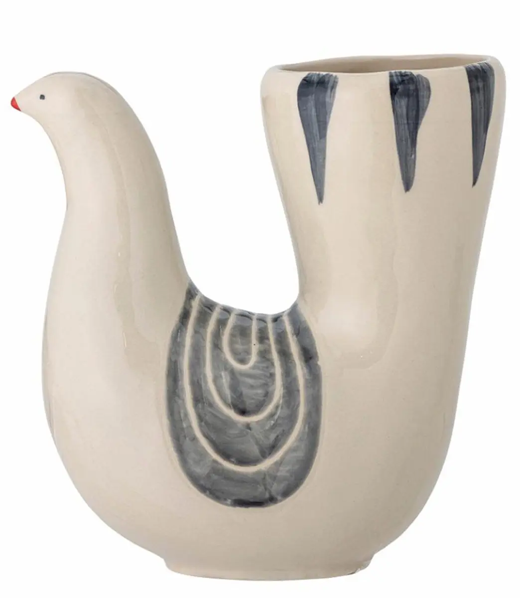Bloomingville Trudy Vaas - Wit Steengoed - afbeelding 3 van 3
