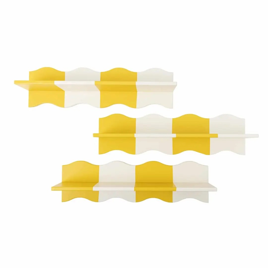 Bloomingville Bubbi Wandplank Geel - afbeelding 3 van 6