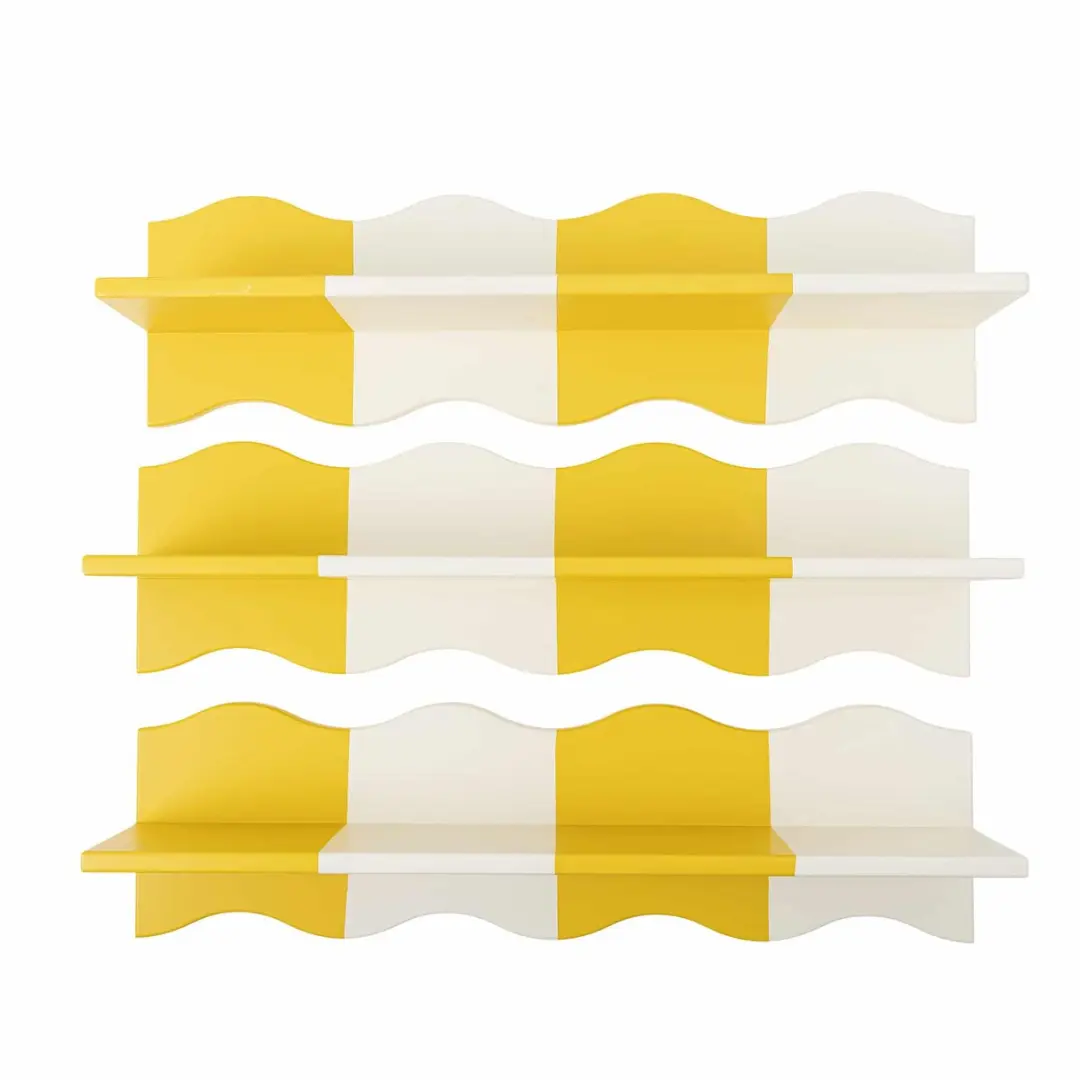 Bloomingville Bubbi Wandplank Geel - afbeelding 2 van 6