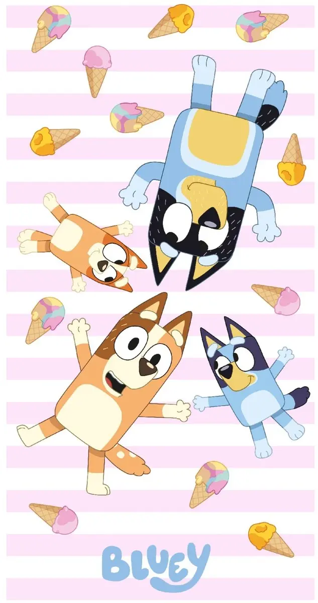 Bluey Ice Cream Strandlaken 70 x 140 cm