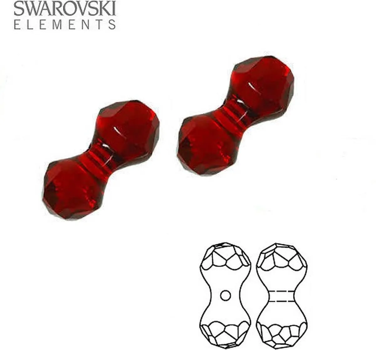 Swarovski Elements Modular Kralen 11x6mm Siam