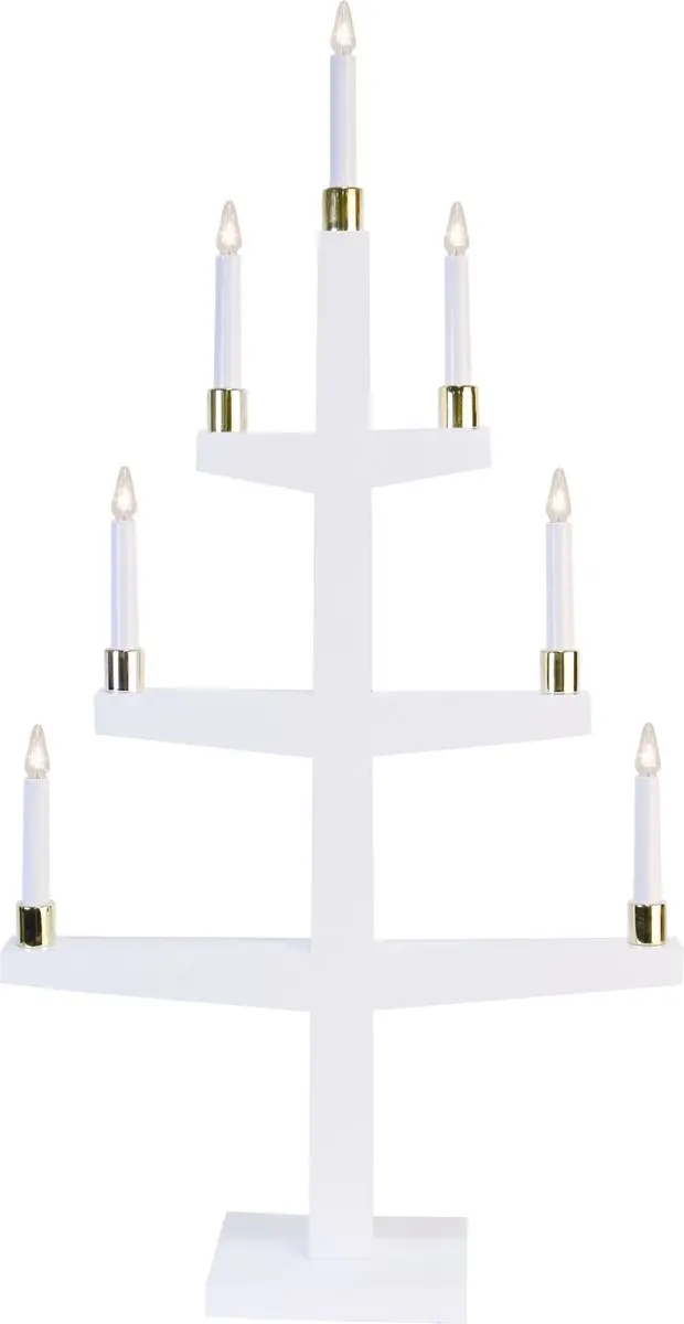 Star Trading LED-kandelaar 'Halla', zevenarmig, wit, 90cm
