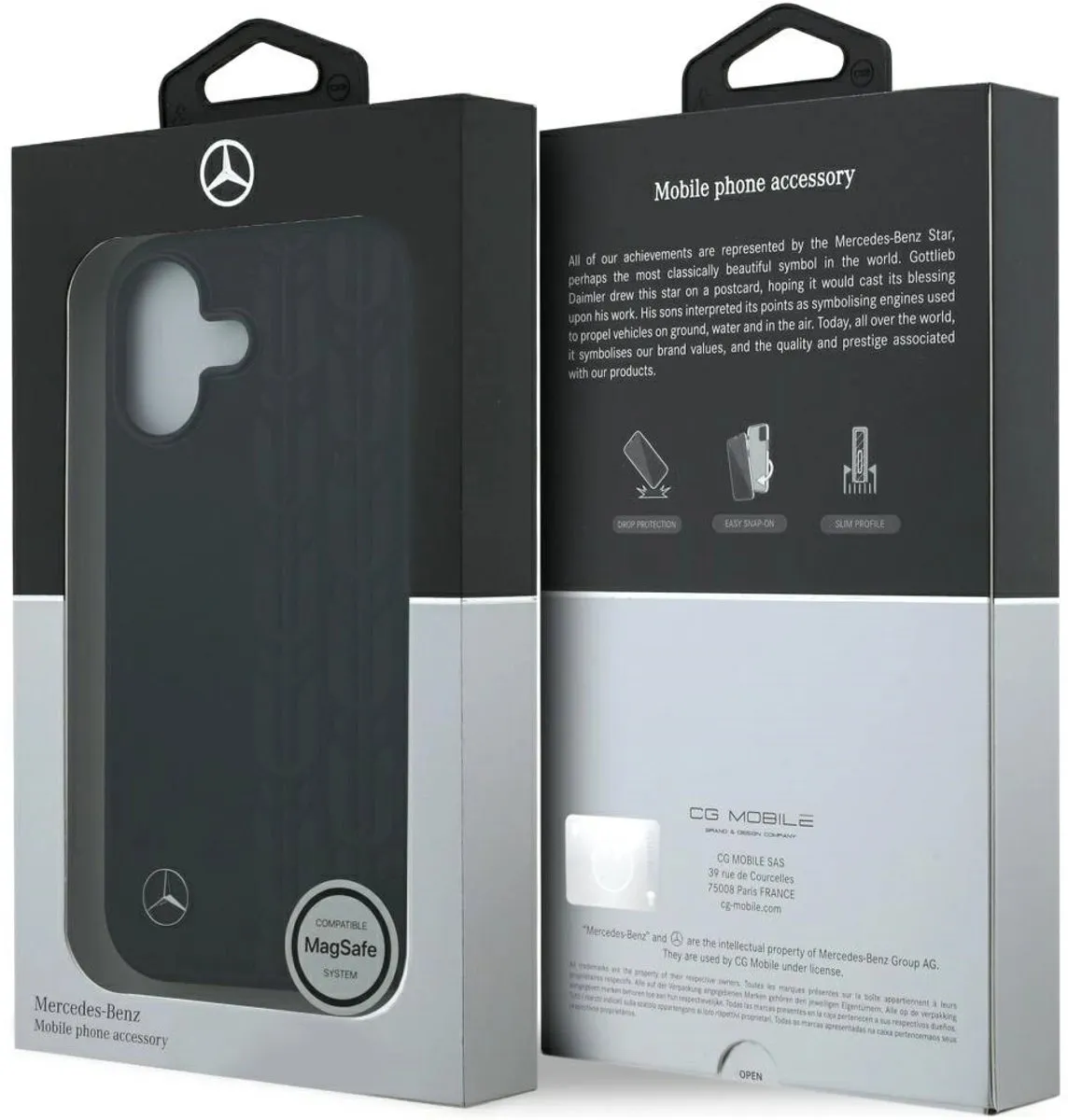 Mercedes Case Leer Laurel Leaves MagSafe - iPhone 17 Pro - Zwart - afbeelding 6 van 6