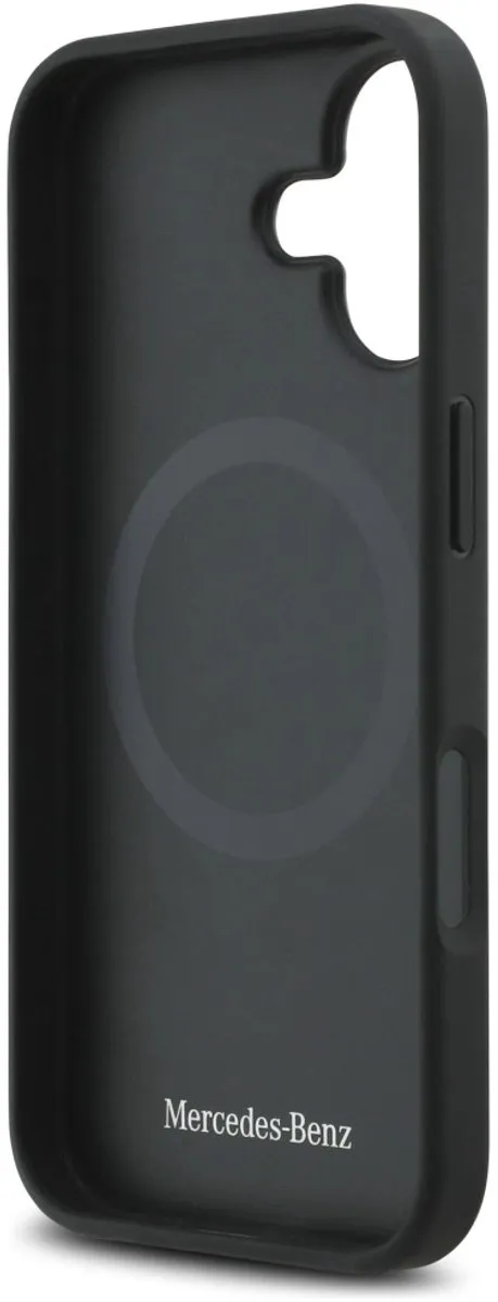 Mercedes Case Leer Laurel Leaves MagSafe - iPhone 17 Pro - Zwart
