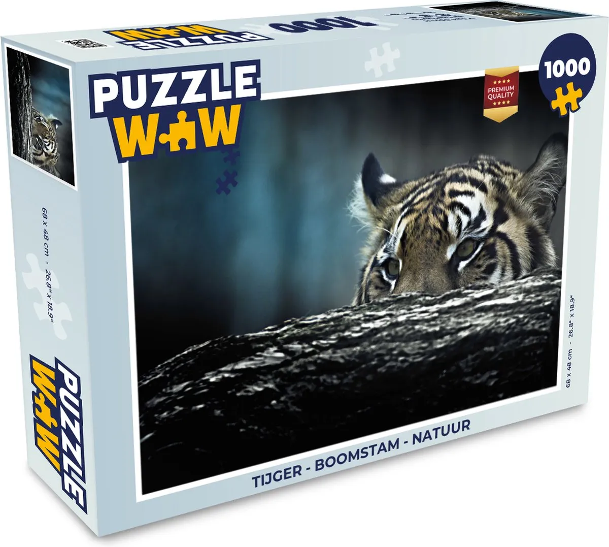 PuzzleWow Tijger Boomstam Legpuzzel 1000 Stuks