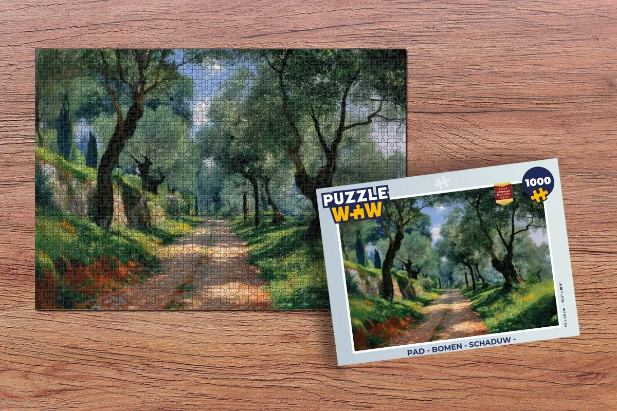 PuzzleWow Bomen Schaduw Legpuzzel 1000 Stuks - Pad - MPN 8721406823179