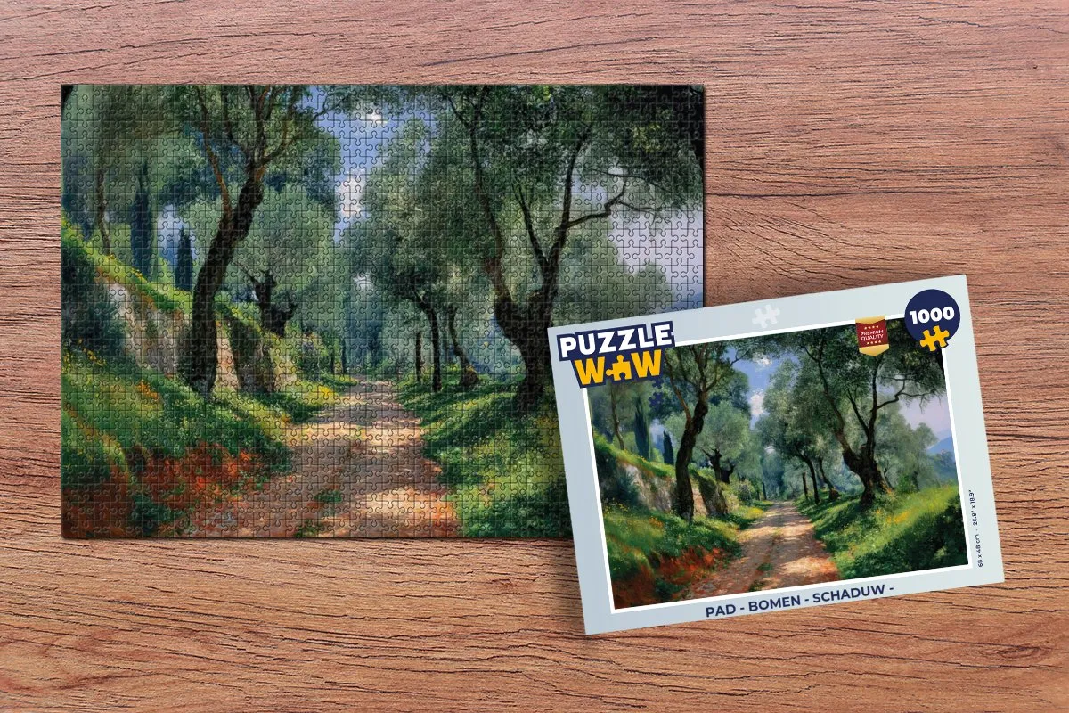 PuzzleWow Bomen Schaduw Legpuzzel 1000 Stuks - Pad - MPN 8721406823179