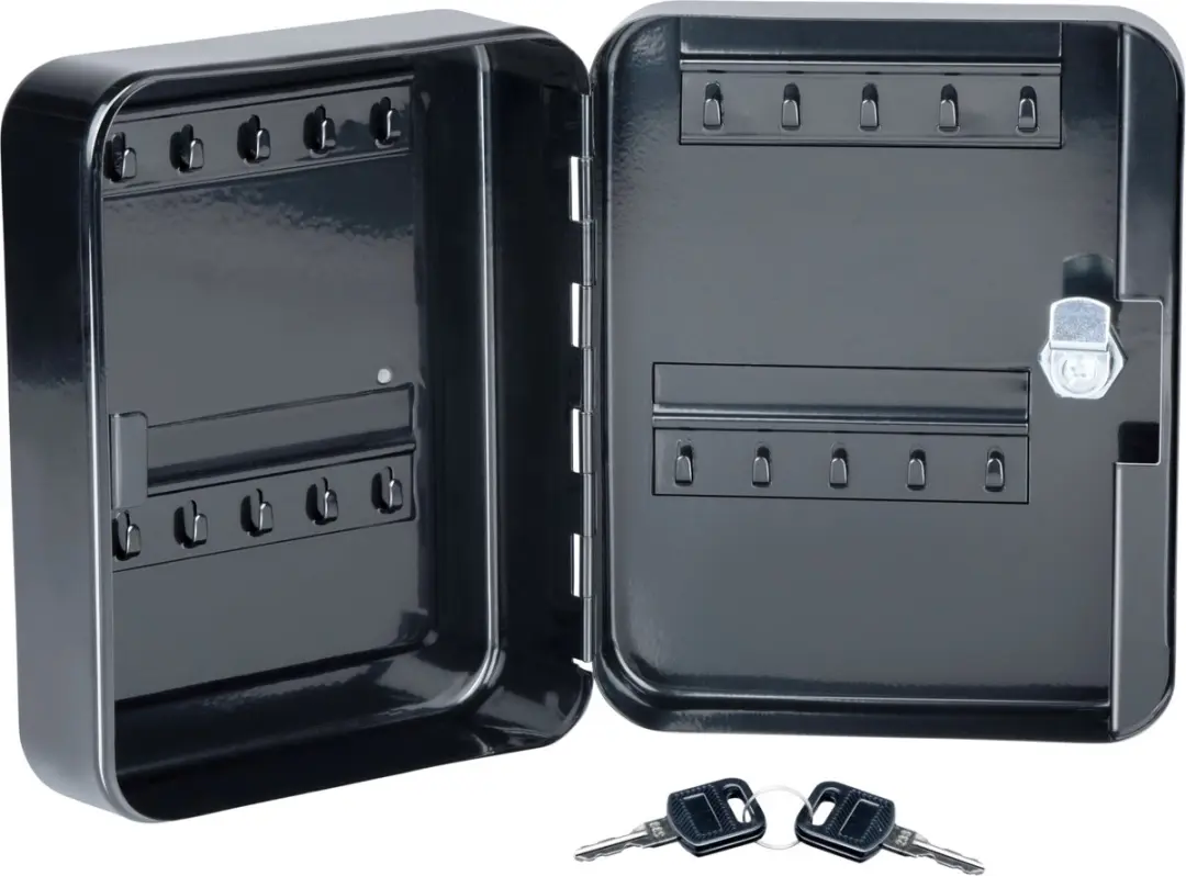 BLACK+DECKER Sleutelkastje 20 Haakjes - 16x20cm - Zwart - afbeelding 2 van 6