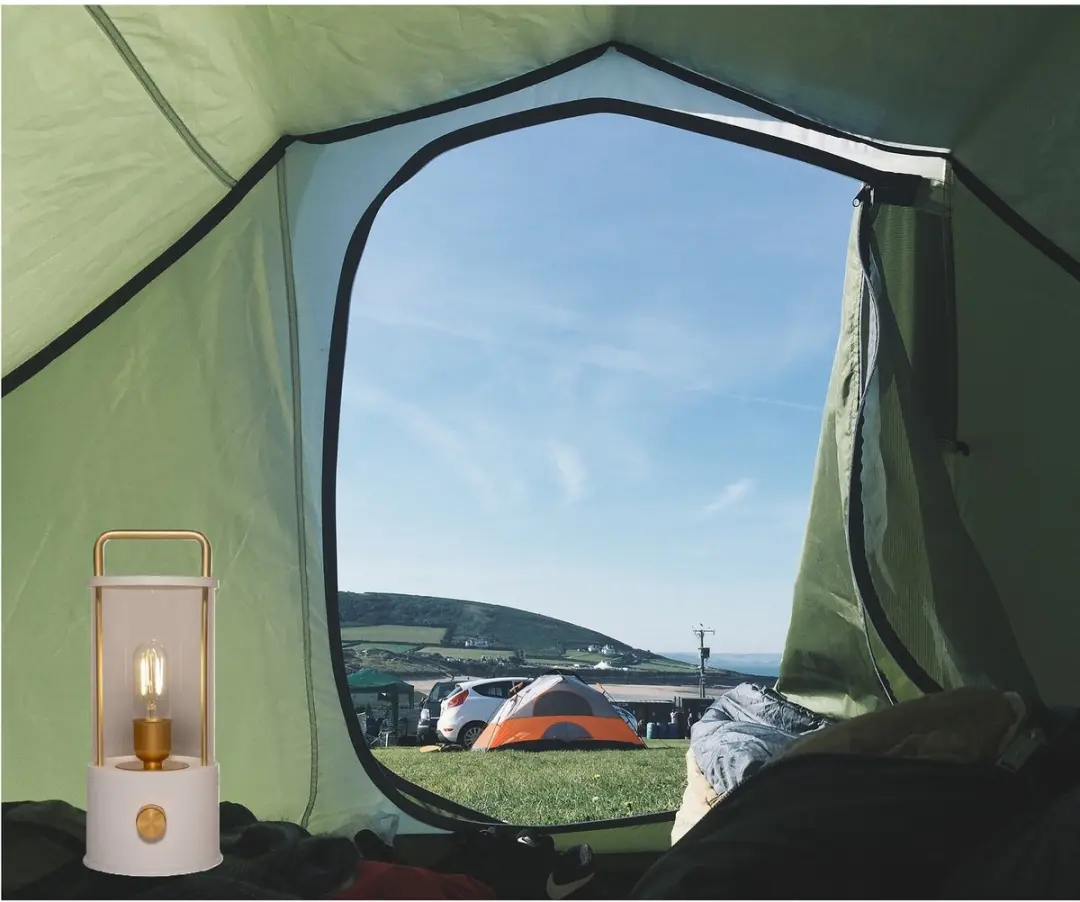 Anna's Collection Elin Campinglamp - Wit - 25 cm - afbeelding 2 van 3