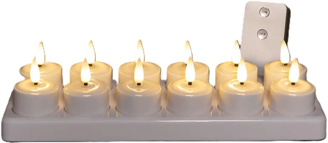 Anna's Collection Oplaadbare LED Theelichtjes 12 Stuks