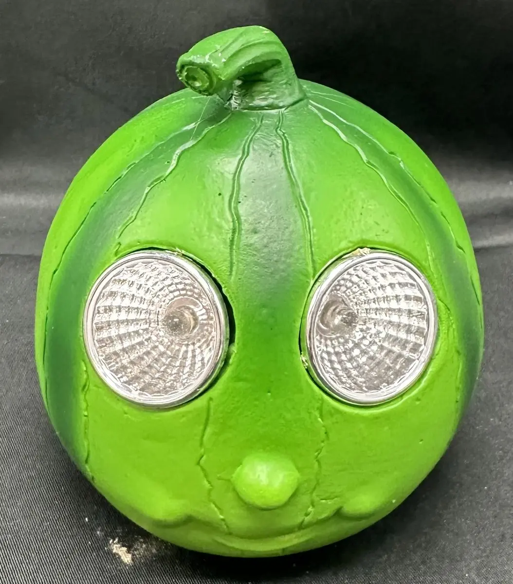 Polyresin solarlamp "Watermeloen met gezicht"