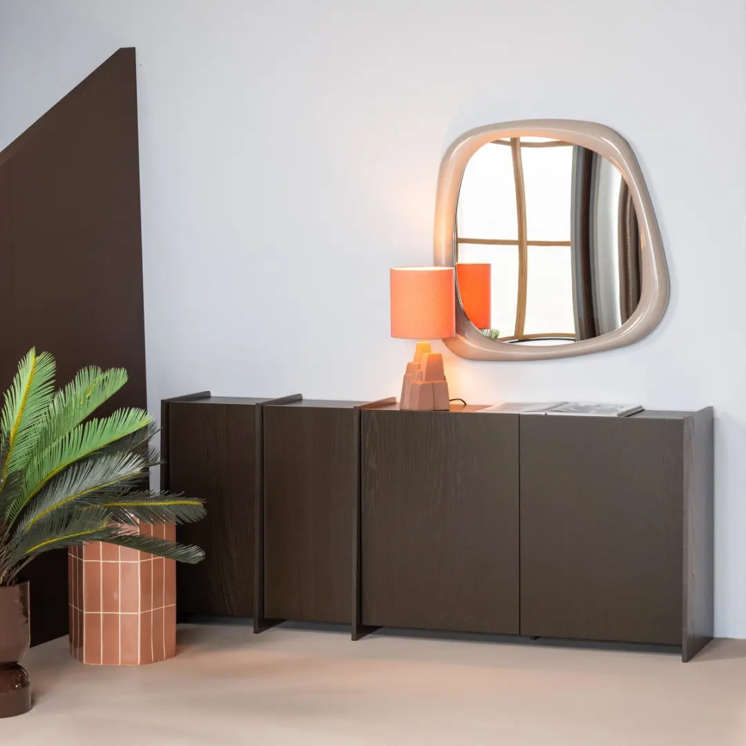 WOOOD Plu Decoratieve Bijzettafel - Keramiek - Oudroze - 54x38x32 - afbeelding 3 van 6