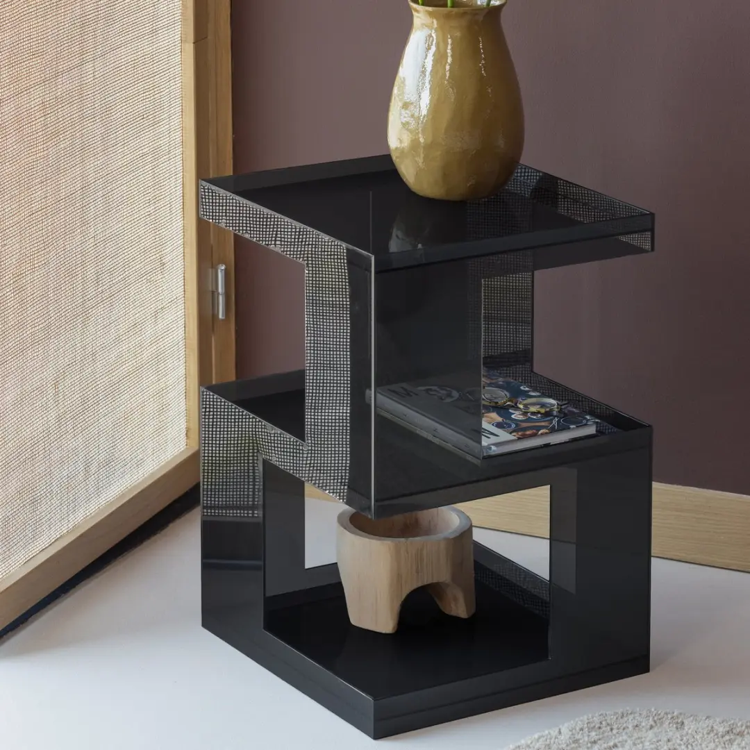 WOOOD Noro Bijzettafel Grijs 60x40x40 - afbeelding 2 van 6