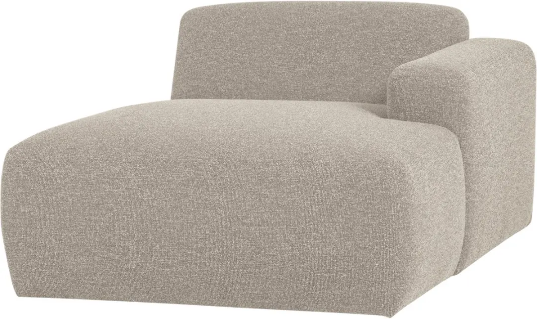 WOOOD Mojo Base Chaise Longue Bank Rechts - Bouclé - Beige