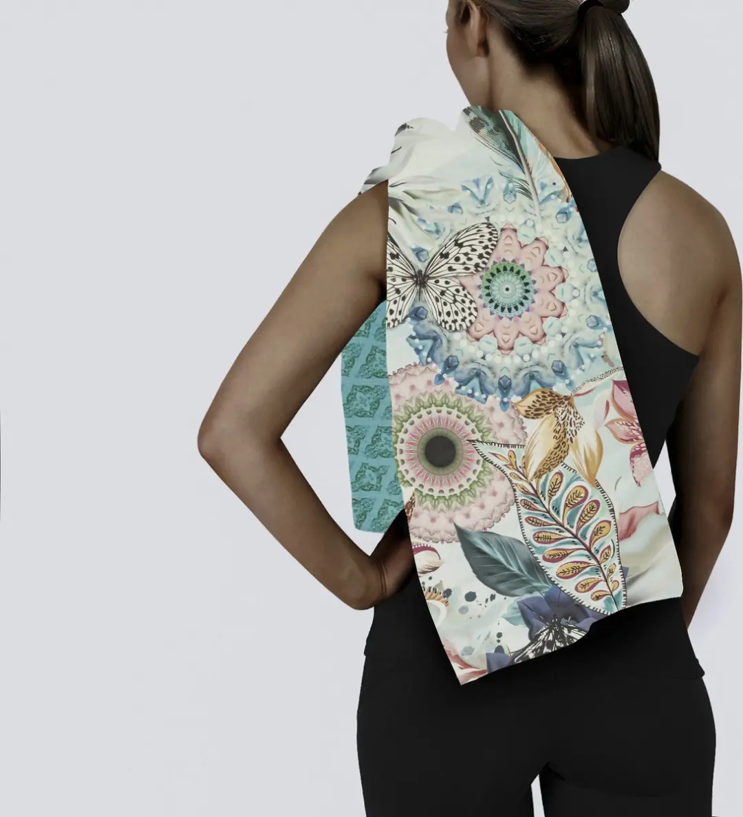 HIP Yoga / Reishanddoek "mandala's en bloemen"