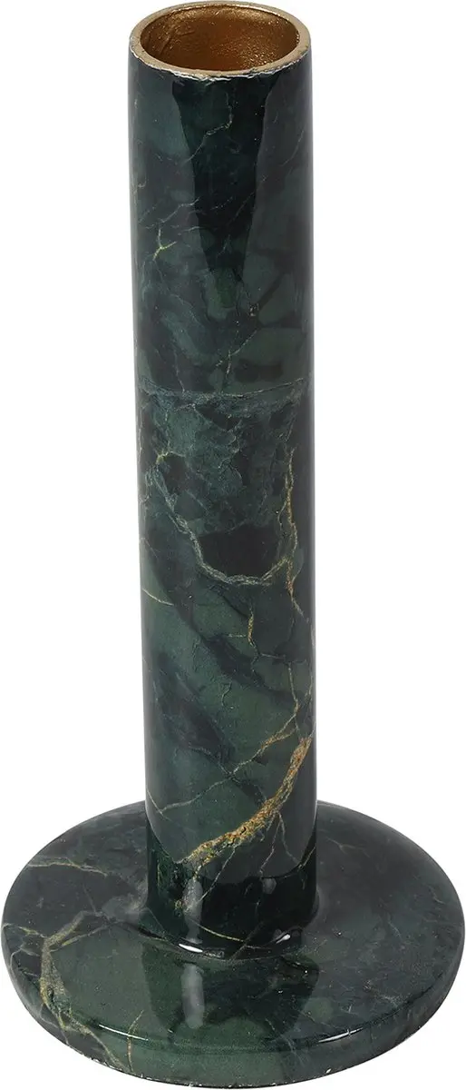 Countryfield kandelaar Pilaar Madras M Marmergroen 7x7x16cm