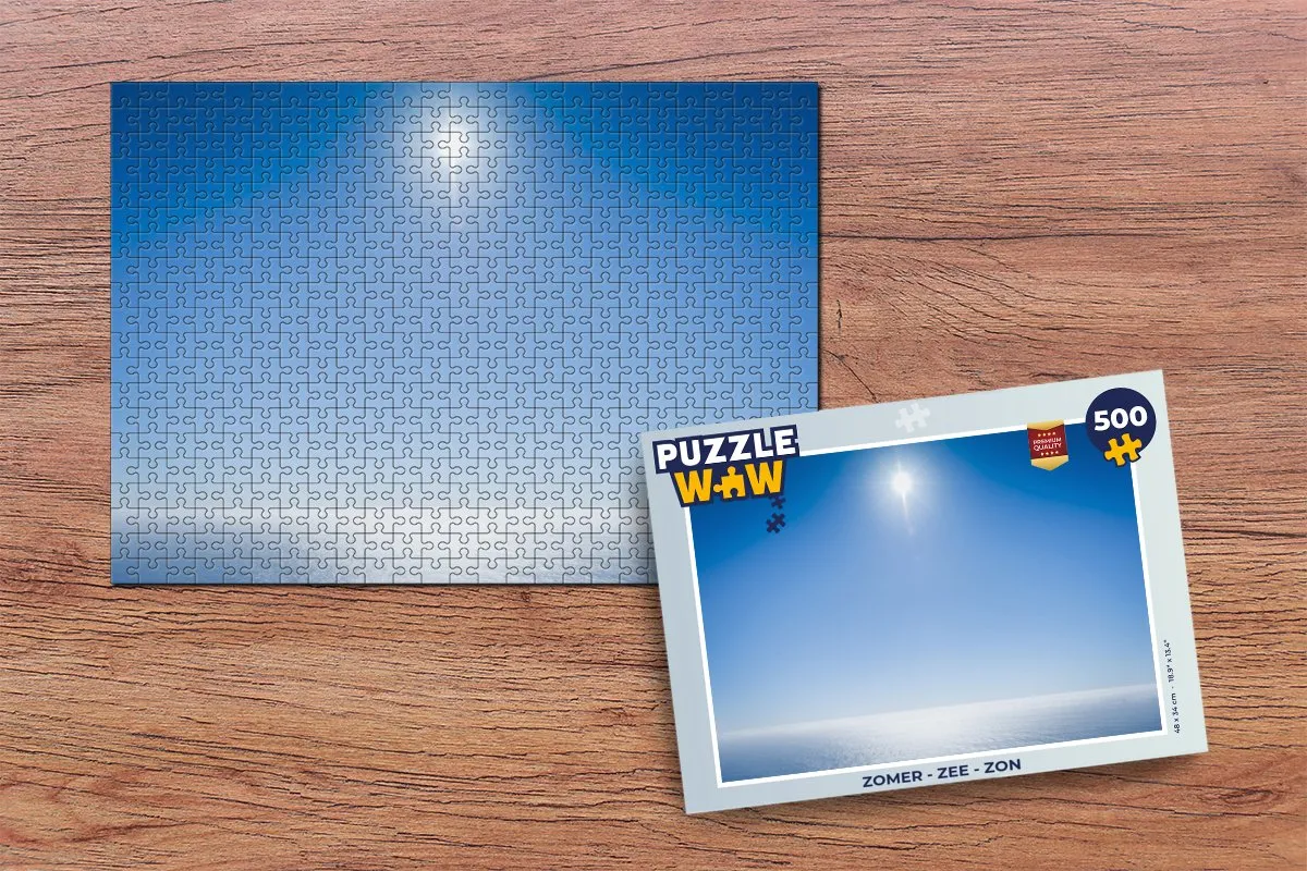 PuzzleWow Legpuzzel Zee - Zon 500 Stuks - Multicolor