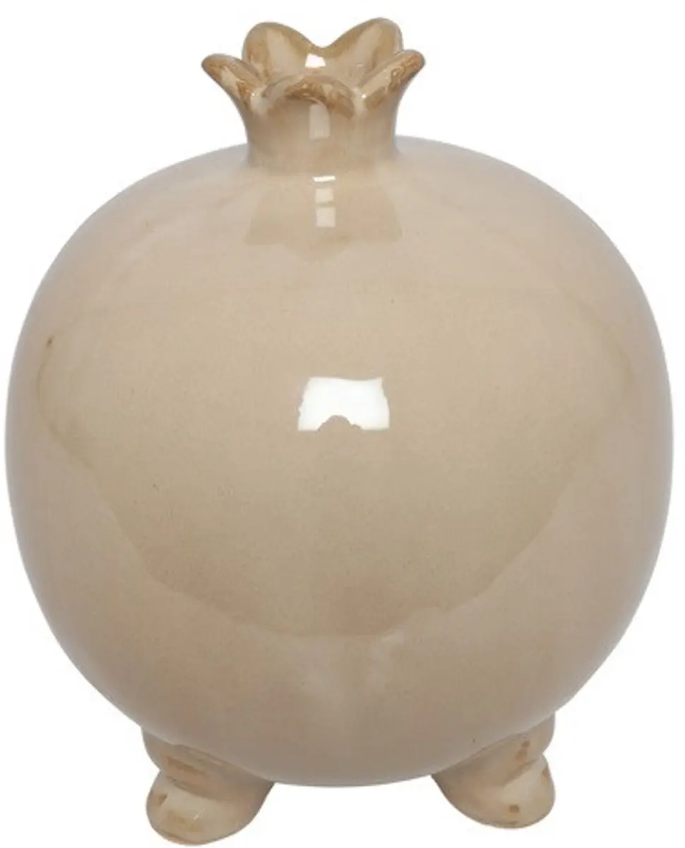Countryfield Vaas pomegranate aardew L15,5B15,5H17CM beige