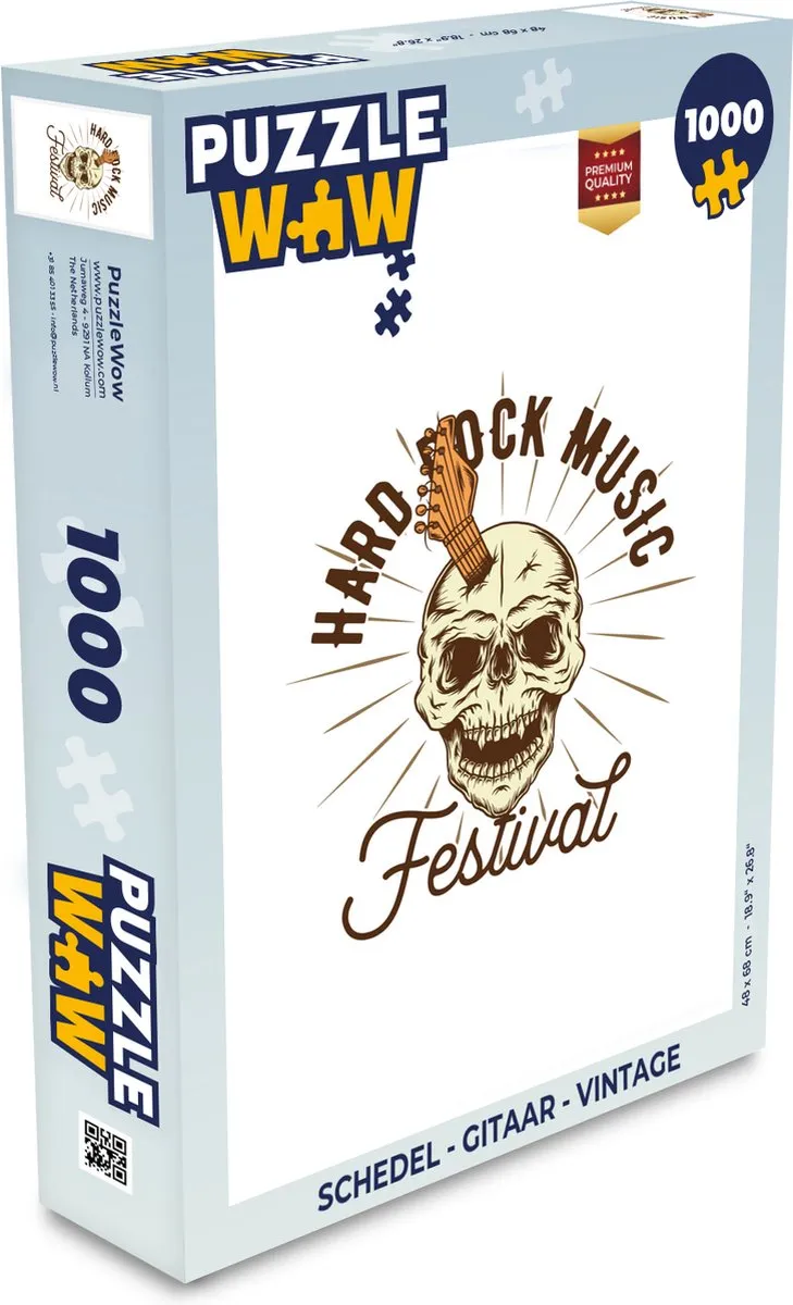 PuzzleWow Legpuzzel 'Hard Rock Music Festival' 1000 Stuks