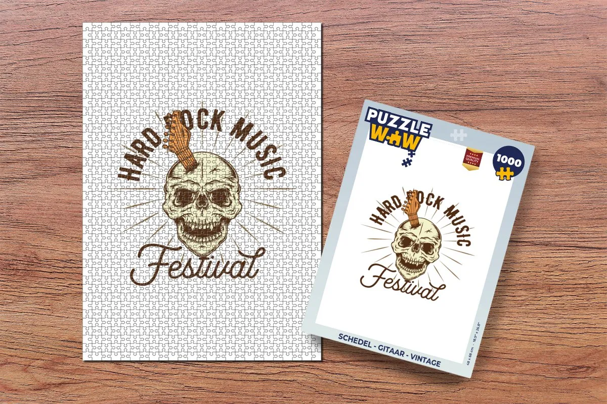 PuzzleWow Legpuzzel 'Hard Rock Music Festival' 1000 Stuks - Multicolor