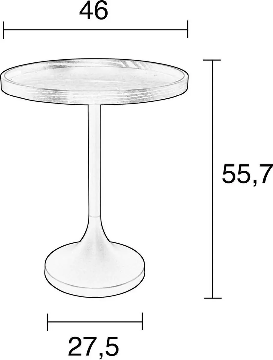 Zuiver Jason Bijzettafel 46cm Zwart - afbeelding 5 van 6