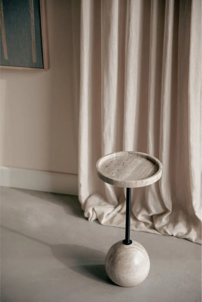 Zuiver Cocktail Bijzettafel Rond 25cm - Grijs - afbeelding 2 van 6